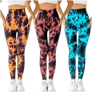 Pantalones de yoga de cintura media con costuras, efecto levantacola, con cordón, ajuste holgado, de secado rápido, para mujer, al por mayor - Product Image 1