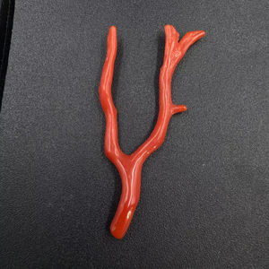 Cuentas de Coral Rojo Italiano 100% Natural de Alta Calidad, Piedras Preciosas en Bruto para la Fabricación de Joyas, Forma de Árbol - Product Image 1