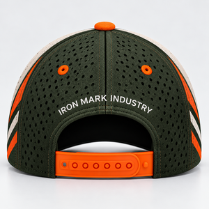 <b>IRON</b> INDUS Mesh Jersey Snapback Cap 5-Panel Breathable Adjustable Sporty Baseball Hat Contrast Color Block Design Unisex Adult - Product Image 4
