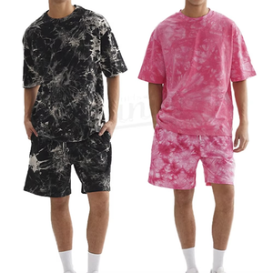 เสื้อยืดทรงบ็อกซี่ฟิตแบบย้อมสีเอซิด ชุดเซ็ตขาสั้น ผ้าฝ้าย 100% 220 GSM ทรงโอเวอร์ไซส์ สตรีทแวร์แบบย้อมสีเอซิดสั่งทำพิเศษ ชุดเซ็ตขาสั้น ONEAPEX INTERNATIONAL - Product Image 3