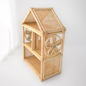 Casitas de muñecas de ratán hechas a mano, pequeñas miniaturas de casas para muñecas, juguetes para niños y bebés. - Product Image 2