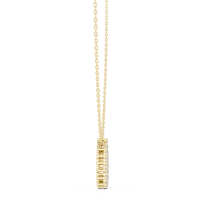 Collier pendentif raffiné en forme de poire, or massif, style goutte élégante, bijoux fins, cadeau pour femme - Product Image 1