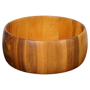 Tazón de Madera Artesanal para Servir, Tazón para Mezclar Ensaladas de Madera Natural, Plato para Servir en la Cocina o Comedor, Vajilla Rústica Hecha a Mano - Product Image 3