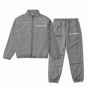 Winter-Windbreaker-Sets für Erwachsene mit Kapuze Reißverschluss Langarm Wasserdicht Winddicht Windbreaker-Anzug Reißverschlusstasche Vorderes Logo - Product Image 5