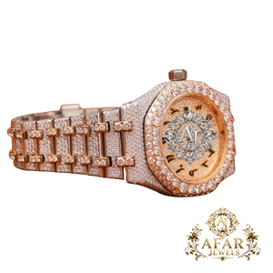 Reloj Mecánico con Esfera de Moissanita VVS Totalmente Cubierta de Diamantes, Correa de Acero Inoxidable, Reloj de Pulsera Analógico de Cuarzo con Cierre Oculto - Product Image 6