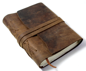 Diario Personalizado Hecho a Mano, Diario de Cuero A5, Personalizable, Estilo Vintage, Encuadernado en Tapa Dura, Estilo Bohemio, 120 Hojas, Regalo - Product Image 1