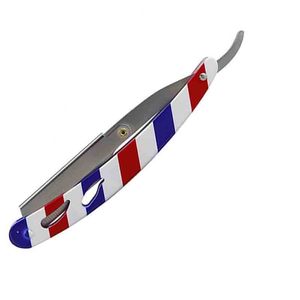 Rasoir de barbier professionnel en acier inoxydable, rasoir de sécurité droit pour le visage, épilateur avec 10 lames - Product Image 3