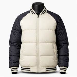 Veste bomber coupe-vent et imperméable en polyester 100% standard 300 GSM avec logo personnalisé, deux tons, blocs de couleur, printemps, unisexe - Product Image 1