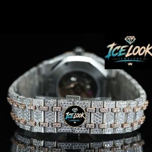 Reloj Mecánico Ice Look Tourbillon con Cristal de Zafiro, 40 mm, Correa de Acero Inoxidable, Esfera Redonda, Reloj de Lujo para Hombre - Product Image 4