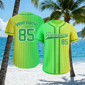 Camisetas de béisbol personalizadas con estampado 3D, talla grande, unisex, con rayas anchas, nombre personalizado, número, logotipo del equipo - Product Image 5