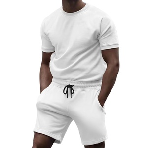 Ensemble t-shirt et short blanc de créateur à logo personnalisé pour hommes 2025 Automne Tenue courte d'été décontractée en deux pièces - Product Image 6