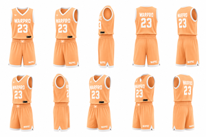 Nuevo Conjunto de Uniforme de Baloncesto WARPRO 2026 Naranja # Conjunto Deportivo de 2 Piezas: Jersey sin Mangas y Pantalones Cortos de Secado Rápido y Absorción de Humedad - Product Image 5