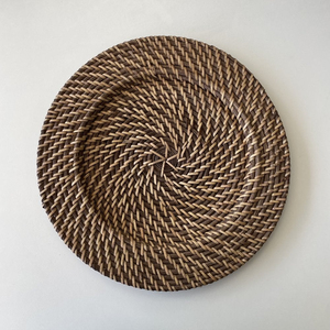 Dark brown rattan charger plate best seller stylish tabletop decor hand-weave <b>table</b> <b>mat</b> placemats - Product Image 5