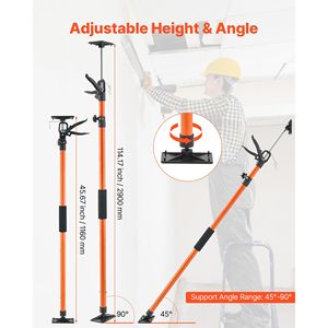 Set di 4 Aste Telescopiche in Acciaio, Supporto Rapido Regolabile 45.7-114.2 Pollici, Sistema di Supporto per Connettori e Mensole - Product Image 2