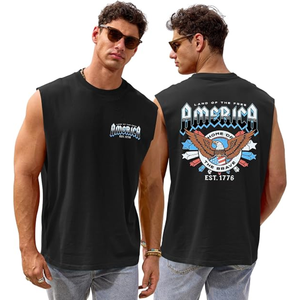 Camiseta sin mangas con estampado gráfico de verano para hombre, camiseta sin mangas de algodón, camiseta informal para playa, gimnasio, ropa de calle - Product Image 1