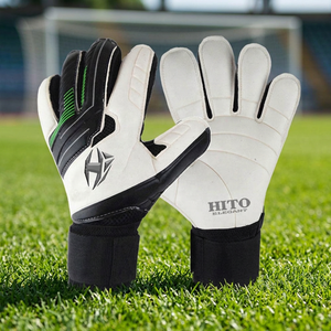 Gants de gardien de but professionnels personnalisés avec impression, support OEM pour l'entraînement au football et au soccer, paume en latex épais - Product Image 4