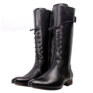 Bottes d'équitation en cuir de haute qualité TWILL SPORTS, ajustement réglable pour cavaliers et débutants - Product Image 1