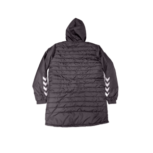 <b>Men's</b> <b>Long</b> Hooded Puffer <b>Jacket</b> With Reflective Stripes Windproof Thick Polyester Winter Casual Coat - Product Image 2