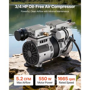 เครื่องเติมอากาศในบ่อ 5.2CFM 3/4 แรงม้า สำหรับบ่อขนาด 3 เอเคอร์ พร้อมระบบป้องกันความร้อนเกิน วาล์วกันน้ำไหลย้อนกลับ และมอเตอร์ปั๊ม - Product Image 2