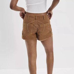 New Style Custom Made <b>Jeans</b> Shorts <b>Button</b> <b>Fly</b> Solid Color Made In Pakistan Fashion <b>Jeans</b> Shorts For Women - Product Image 5