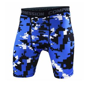 Shorts de compression pour hommes, camouflage rouge, noir et blanc, séchage rapide, taille élastique, mi-longueur, sportifs, en spandex et polyester tricoté - Product Image 6