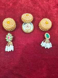 kundan Pearl Brooch with Elegant Gift Box Decorative Brooch Pin Set for Wedding Favors Bridesmaid Gifts Party Return Favors - Product Image 6