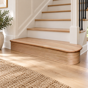 Marchepied d'entrée en bois de pin massif de 48 pouces |   Pièces de escalier robustes pour intérieur et extérieur - Product Image 4