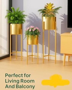 Luxury Gold Metal <b>Plant</b> Stand Set of 3 Modern Indoor Flower Pot Holders Decorative Planter Stands for Living Room Balcony Patio - Product Image 5