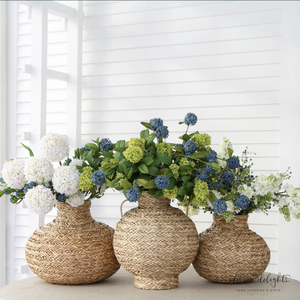 Eco Friendly Handwoven Seagrass <b>Vase</b> With Handles Natural Handmade <b>Decorative</b> <b>Vase</b> for Wholesale Bulk Buyers - Product Image 5