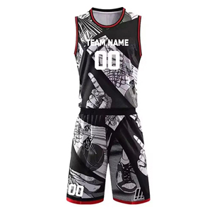 Maillot de basket personnalisé pour hommes et jeunes, t-shirt de sport personnalisé avec nom d'équipe, numéro, logo imprimé, tenue de basket unique - Product Image 2