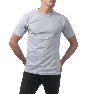 T-shirts d'été respirants pour hommes OEM, style urbain, manches courtes, prix abordable, couleur personnalisée, col rond, coupe ajustée, 100 % coton - Product Image 3
