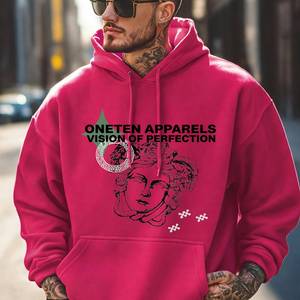 Sudadera con Capucha Extra Grande Unisex para Invierno, Lavada al Ácido, 100% Algodón, Felpa Francesa de 380 g/m², Capucha de Doble Capa, Bolsillo Canguro, Mangas Regulares - Product Image 6