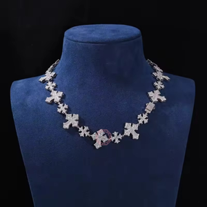 Maltese Cross Chain Fine Jewelry Pendants & Charms Rhodium Plated Sterling Silver Luxury Jewelry - Product Image 1