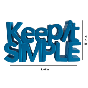 Letrero Decorativo Pintado en Azul con Frase Motivacional 'Keep It Simple', Artículos de Decoración para el Hogar, Placas Decorativas para Regalo, Decoración para Sala de Estar - Product Image 6