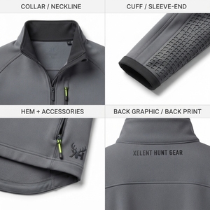 Chaqueta Anorak Softshell Personalizada para Mujer, 290GSM, DWR, Forro Polar Elástico, Media Cremallera, Corte Ajustado, Otoño/Invierno, para Actividades al Aire Libre - Product Image 4