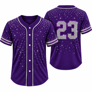 Uniformes de Béisbol Personalizados al por Mayor con Pedrería para Grupos de Animación, Camisetas Brillantes Personalizadas para Equipos de Animación - Product Image 1