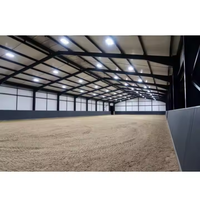 Structure en acier en forme de H pour arène d'équitation, terrain de sport équestre à portée libre