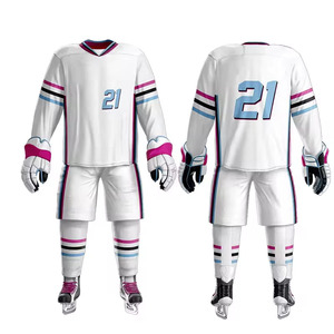 Kit d'uniformes de hockey sur glace OEM, conception personnalisée, maillot, pantalon, chaussettes, vente en gros, fabricant de vêtements de sport d'équipe - Product Image 1