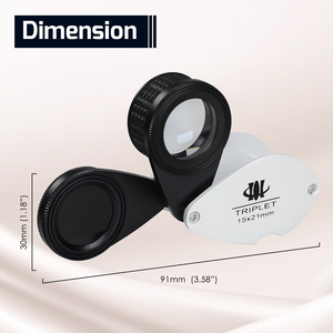 เครื่องมืออัญมณีวิทยามืออาชีพ 2-in-1: แว่นขยายสามเลนส์ 15 เท่า และฟิลเตอร์หยก/เชลซี สำหรับมรกตและไพลิน - Product Image 3