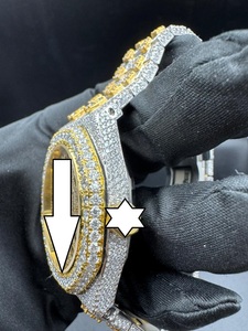 Reloj ZAWO HOUSE con Diamantes Moissanite para Mujer, Estilo Vintage, Analógico, Movimiento Mecánico de Acero Inoxidable, Correa de Silicona, Cristal, Estilo Hip Hop, Automático - Product Image 3
