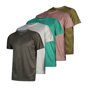 T-shirt col rond en coton tissé pour homme, haut à manches courtes, tendance, vente en gros - Product Image 5