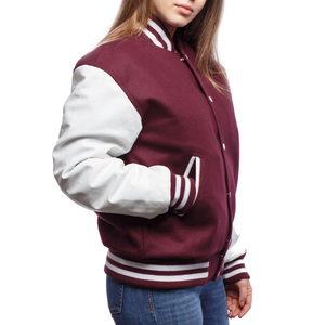 2026 Wholesale Custom Unisex Varsity College Baseball Canvas <b>Quilted</b> Winter 100% Cotton Front Hooded Jacket - Product Image 3
