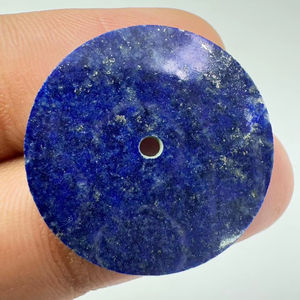 Esfera de Reloj de Lapislázuli Natural y Pirita, Corte Plano, Estilo Clásico, Elegante, Vintage y de Lujo, Tamaño 24.50mm, Grosor 1.50mm, Gemas K - Product Image 1