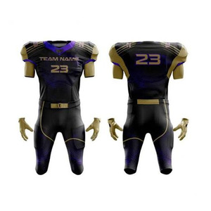 Conjunto de Uniforme de Fútbol Americano Personalizado y Transpirable, Jersey y Pantalones Cortos con Estampado del Equipo, Kit Deportivo de Manga Corta para Entrenamiento de Club - Product Image 2