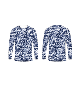 เสื้อยืดแขนยาวลายพรางสีน้ำเงินขาวสำหรับผู้ชาย พิมพ์ลายตามสั่ง ระบายอากาศได้ดี เหมาะสำหรับการล่าสัตว์ ตกปลา ออกกำลังกาย เล่นกีฬา และฝึกซ้อม - Product Image 4