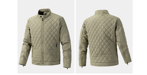 Autumn/Winter Men's Fashion Warm Quilted Reversible <b>Jacket</b> with Stand Collar - Product Image 3