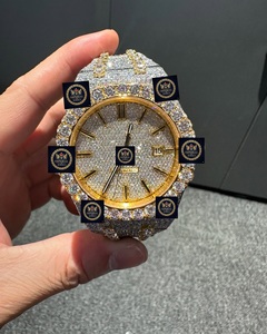 นาฬิกาโครโนกราฟอัตโนมัติ GPS รุ่น Imperial Jewels Luxury สีเหลือง ประดับเพชรเต็มขอบ ดีไซน์ฮิปฮอป ตัวเรือนสแตนเลสสตีล พร้อมโมอิสซาไนต์ - Product Image 1