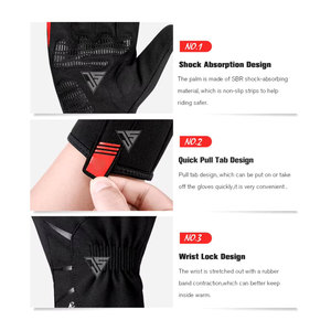 Gants thermiques de cyclisme pour hommes, coupe-vent, résistants au froid, pour vélo de route, avec cadran rotatif, antidérapants pour la randonnée - Product Image 3