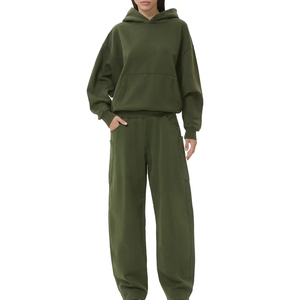 Wholesale Custom Logo Plain Oversized Contrast Piping Heavyweight Woolen Embroidery Jogger Sweatpants Loose OEM 100% Cotton - Product Image 1