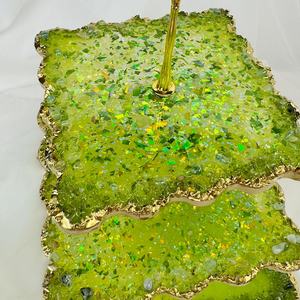 Premium Handmade Eco-Friendly Non-Toxic Resin <b>Cake</b> <b>Stand</b> Modern Gloss Finish Microwave Safe Dishwasher Safe Customizable Tool - Product Image 6